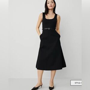 Ann Taylor Ponte Sleeveless Midi Dress NWT